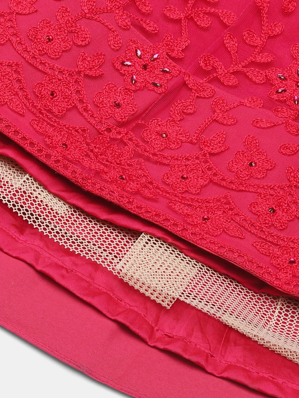 Elegant Pink Sequin Embroidered Festive & Party Wear Semi-Stitched Net Lehenga Choli with Designer Sleeve Work