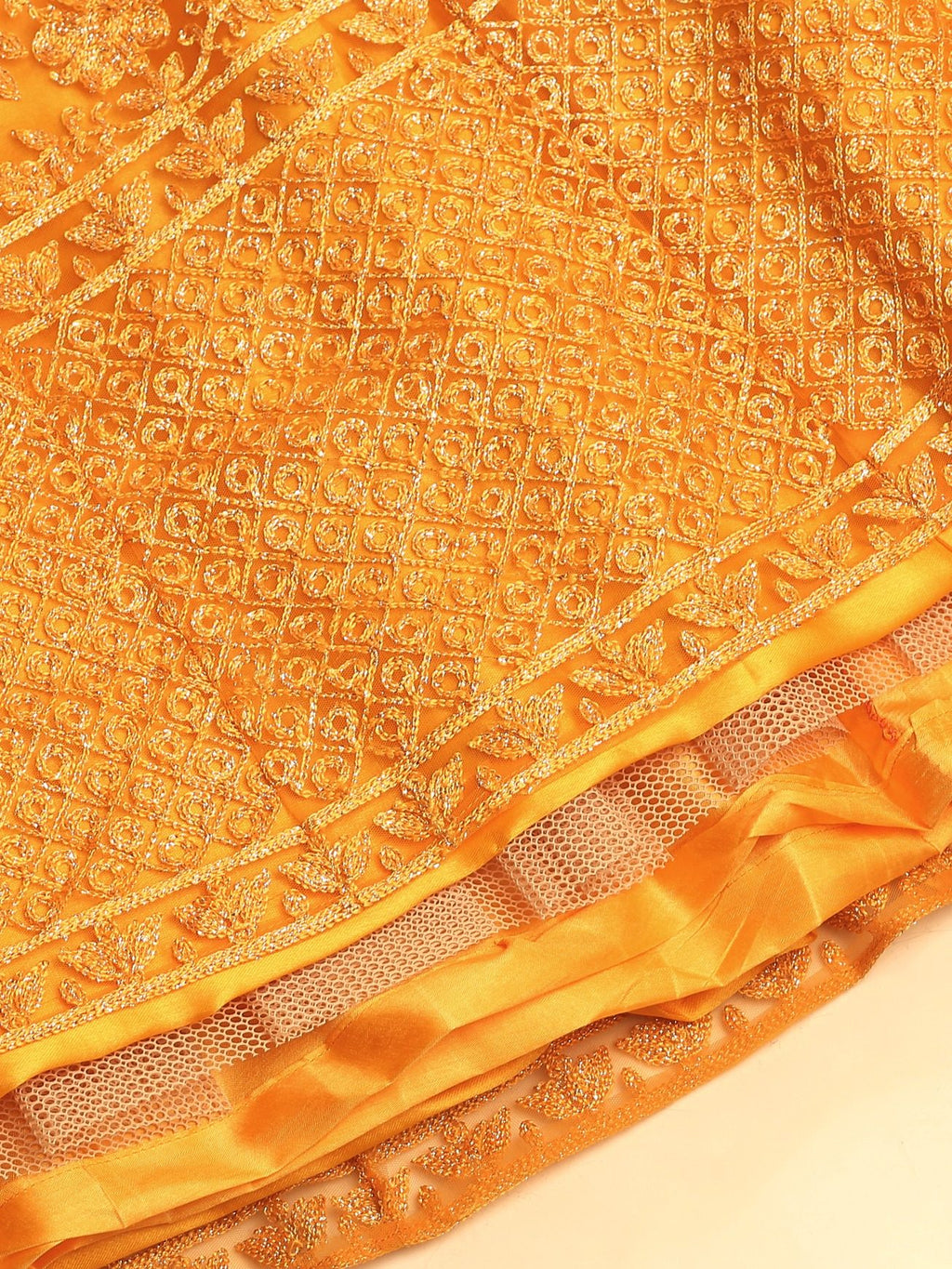 Elegant Peach Pink Festive & Wedding Wear Semi-Stitched Net & Silk Blend Lehenga Choli with Floral Embroidery Work