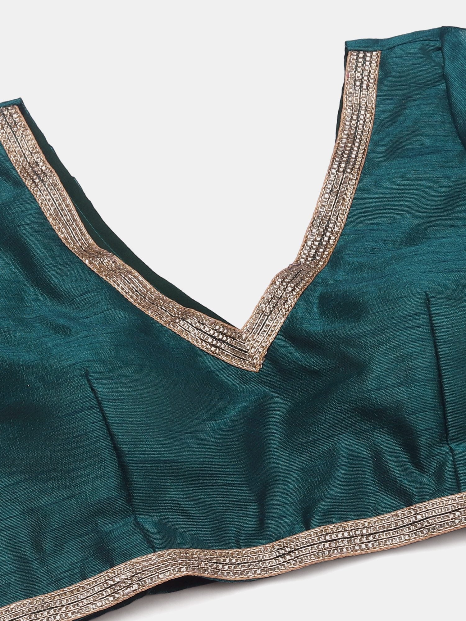 Emerald Green Floral Print Festive & Wedding Wear Semi-Stitched Crepe Lehenga Choli with Digital Floral Print Border Work