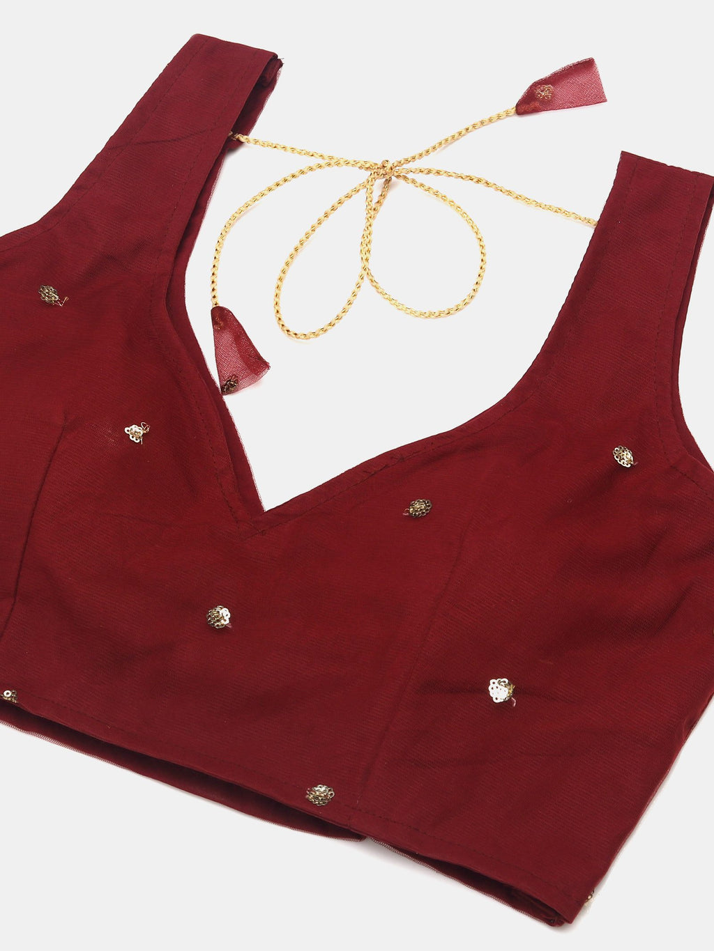 Elegant Wine Festive & Wedding Wear Semi-Stitched Net Lehenga Choli with Sequin Butti Work