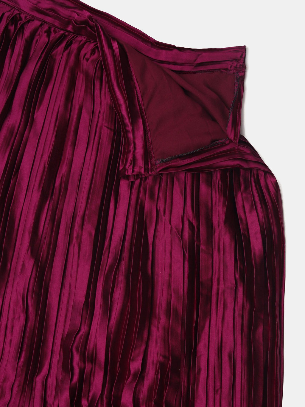 Elegant Wine Festive & Wedding Wear Semi-Stitched Silk Lehenga Choli with Pleated Pattern and Ruched Blouse