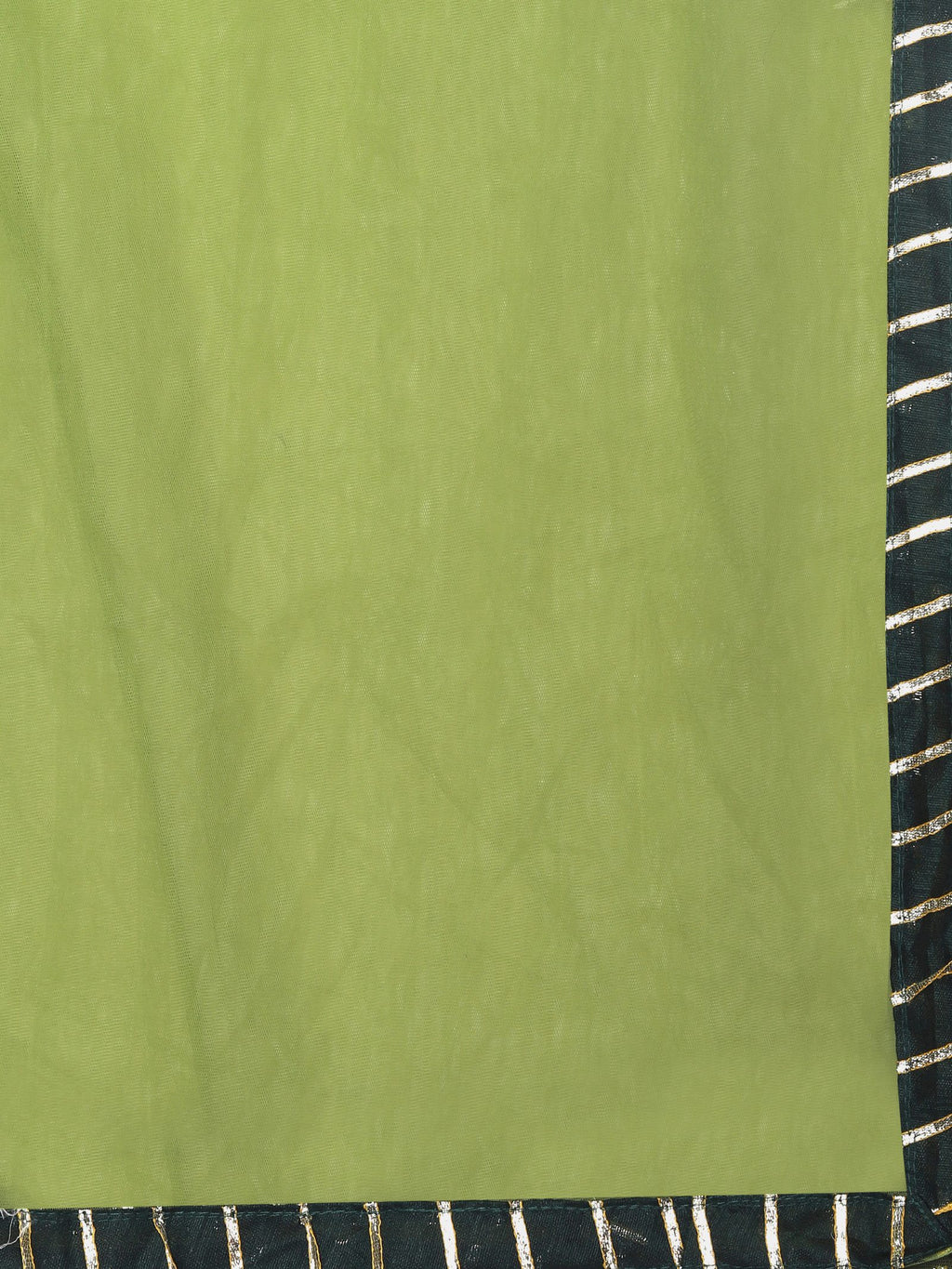 Elegant Bottle Green Wedding Wear Semi-Stitched Silk Lehenga Choli with Floral Brocade Pattern with Striped Border Work