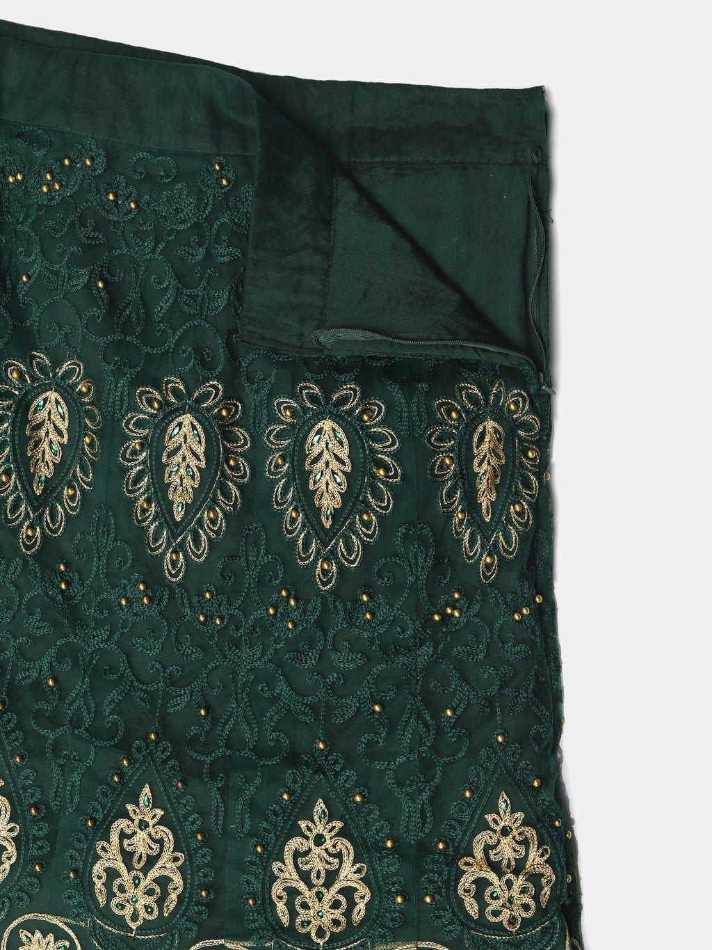 Green Silk Lehenga with Zari & Thread Embroidery work for Bridal & Festive Occasion Stitched lehenga Set