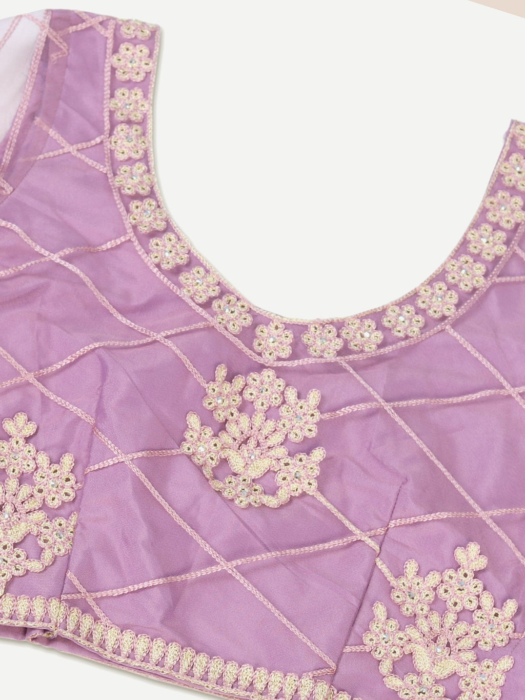 Purple Net Embroidered Lehenga Choli with Dupatta set Heavy Zari & Thread Work for Festive & Wedding Wear