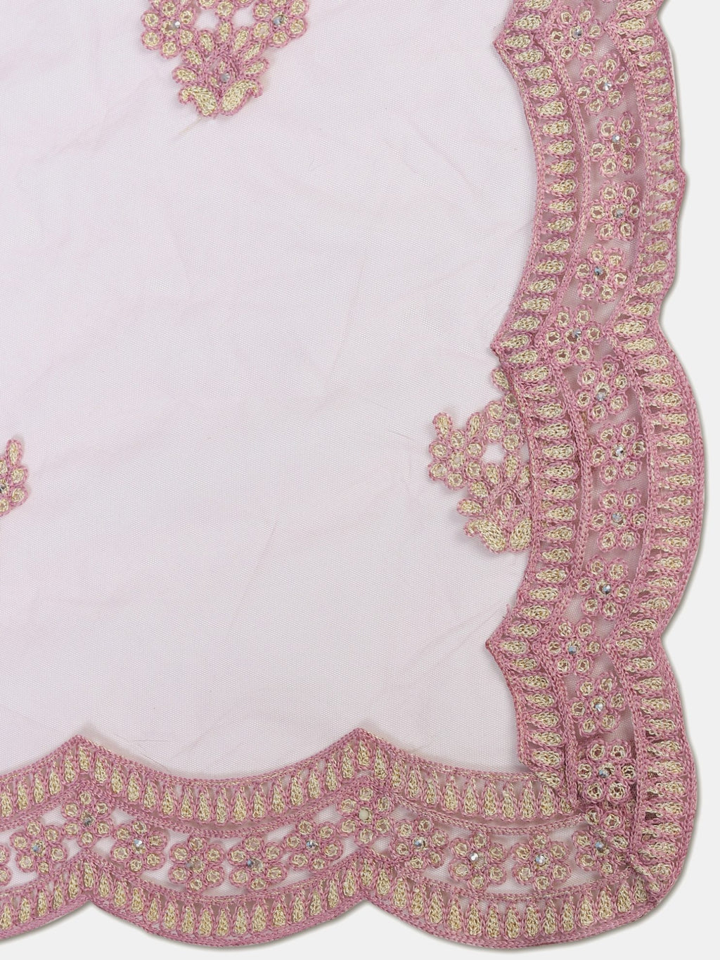 Purple Net Embroidered Lehenga Choli with Dupatta set Heavy Zari & Thread Work for Festive & Wedding Wear