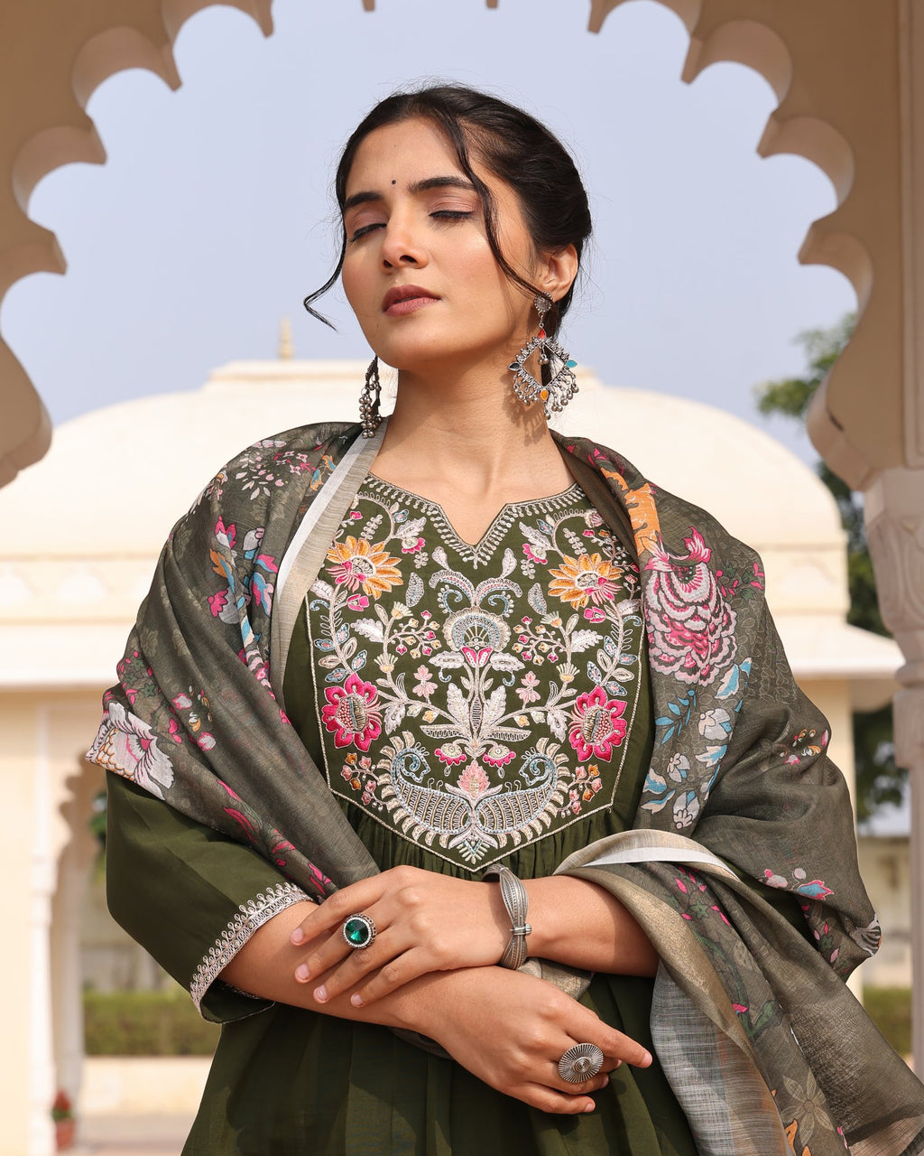 Mahendi Embroidery Work Hand Work Kurti