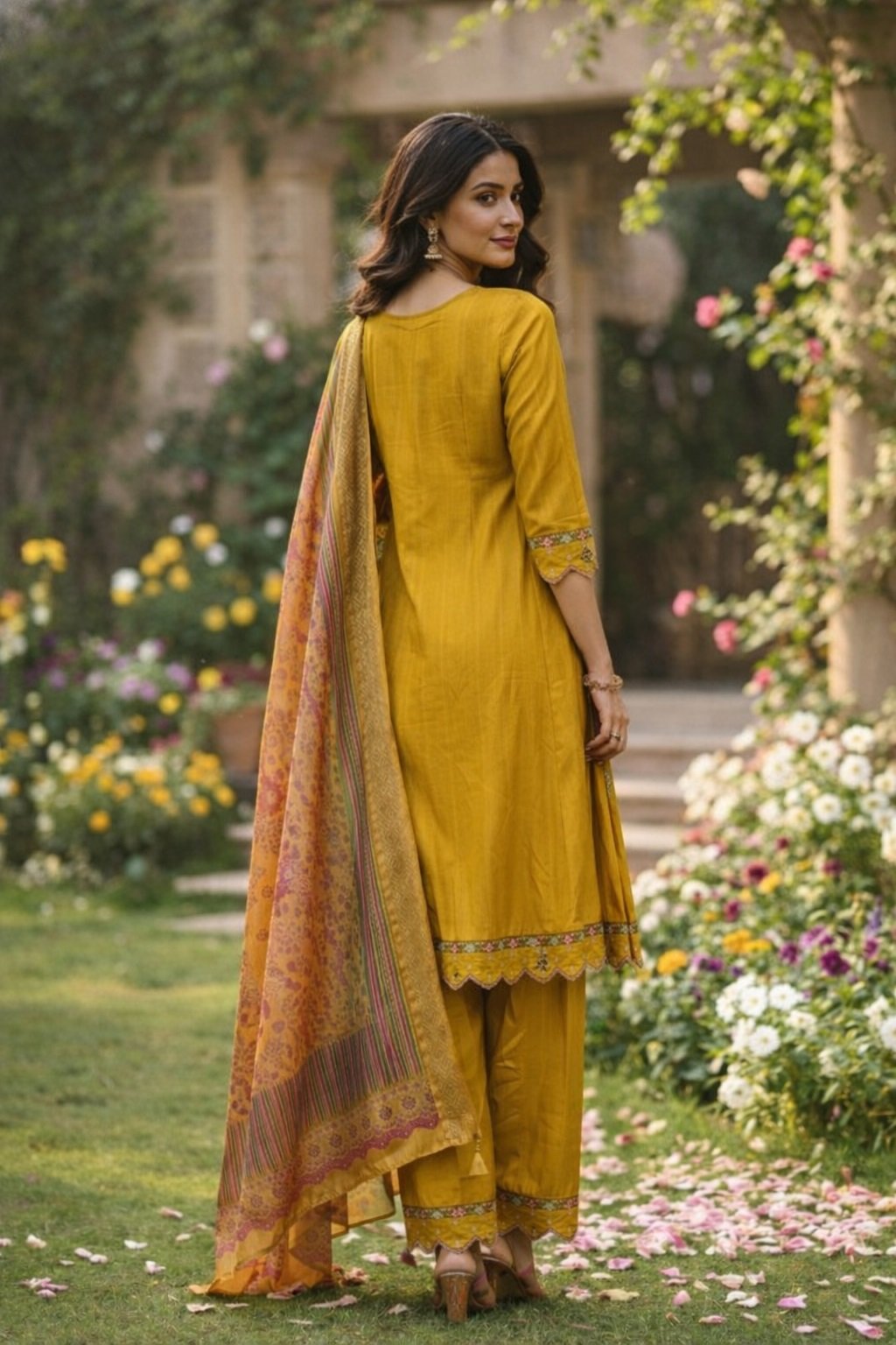Muster Embroidery Work Hand Work Kurti