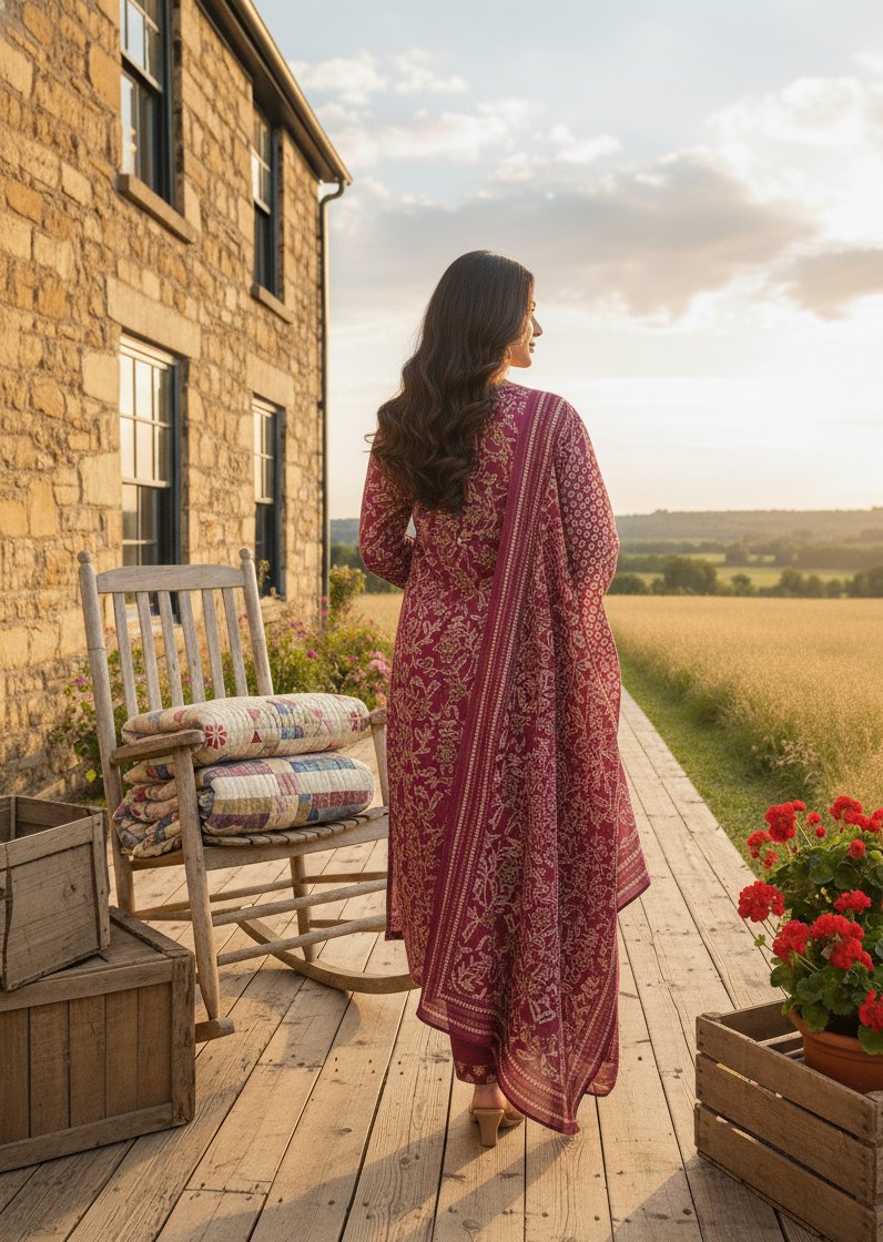 Pink Embroidery With Sequence Work Kurti