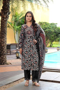 Black Embroidery With Sequence Work Kurti
