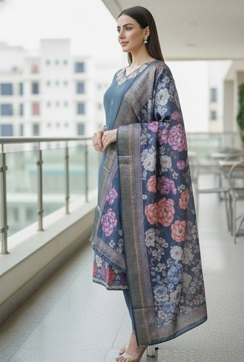 Aquablue Embroidery Work Hand Work Kurti