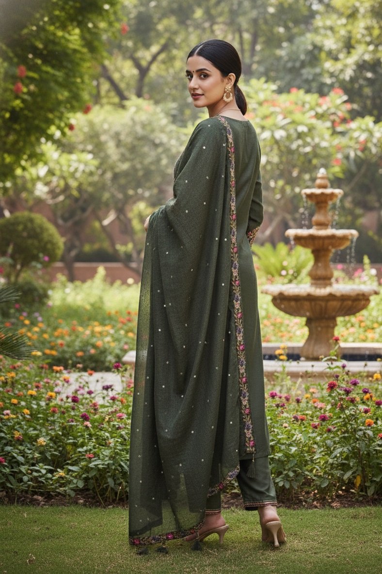 Mehndi Embroidery Work Hand Work Kurti