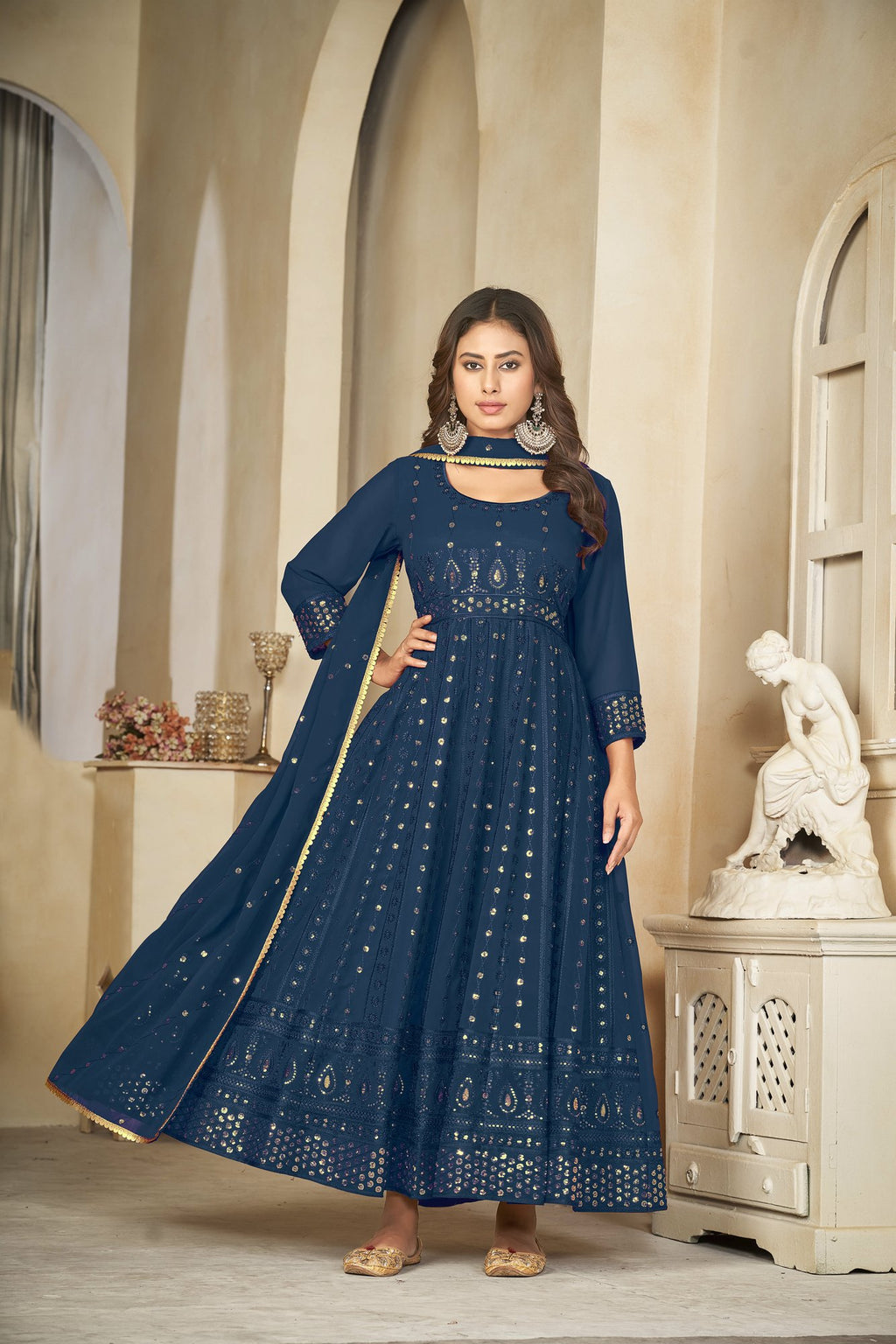 Rama Georgette Anarkali Suit