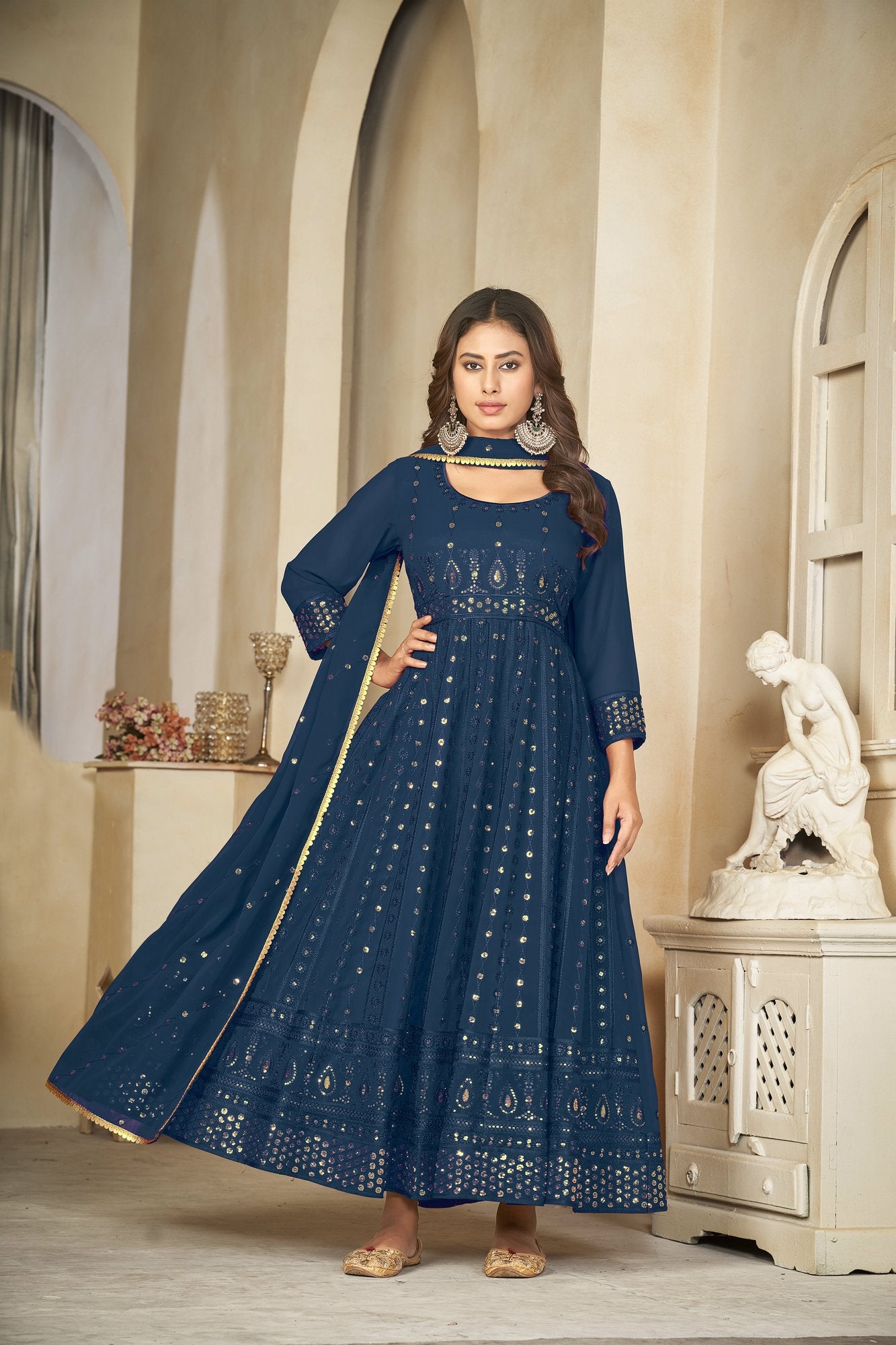 Rama Georgette Anarkali Suit