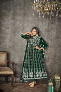 Green Net Anarkali Suit