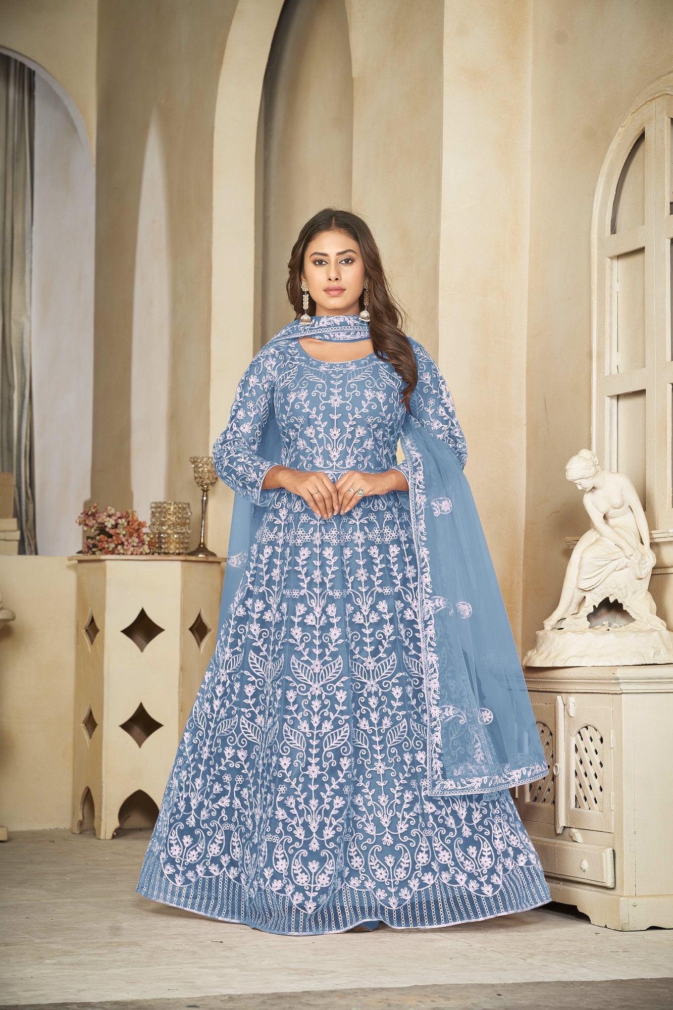 Sky Net Anarkali Suit
