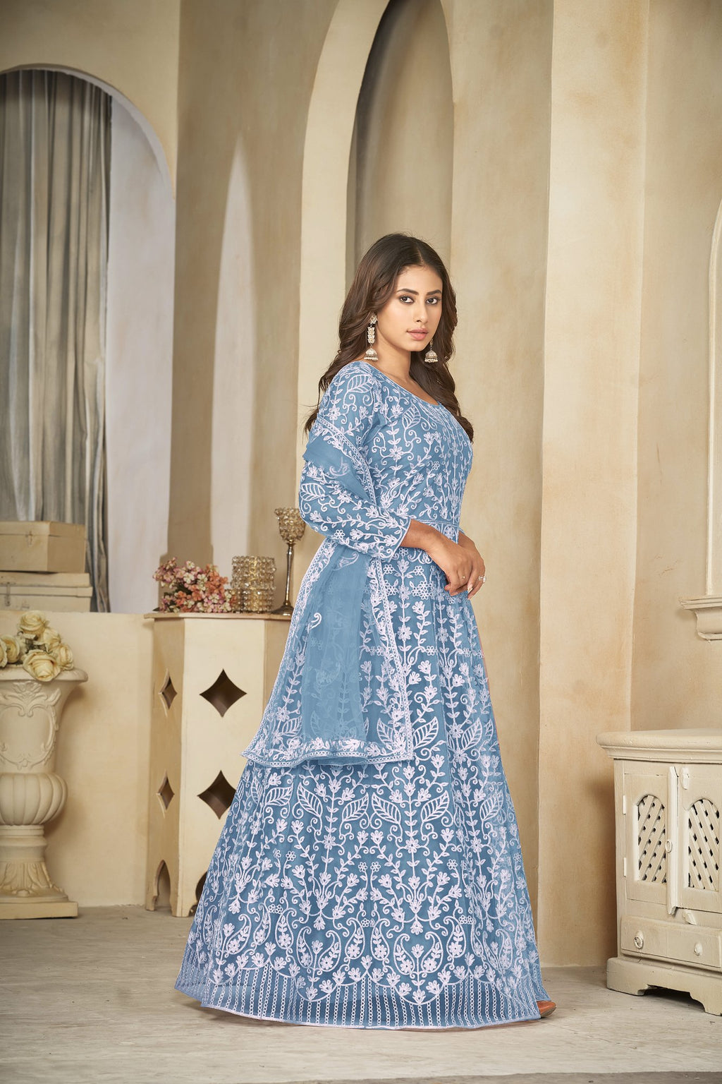 Sky Net Anarkali Suit