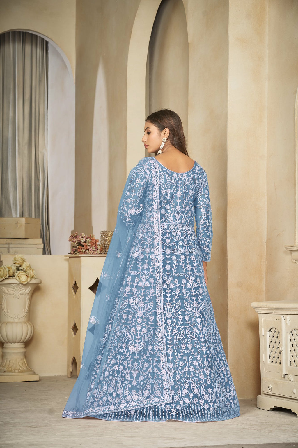 Sky Net Anarkali Suit