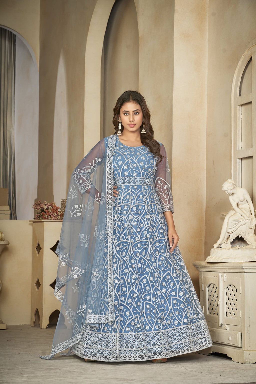 Sky Net Anarkali Suit