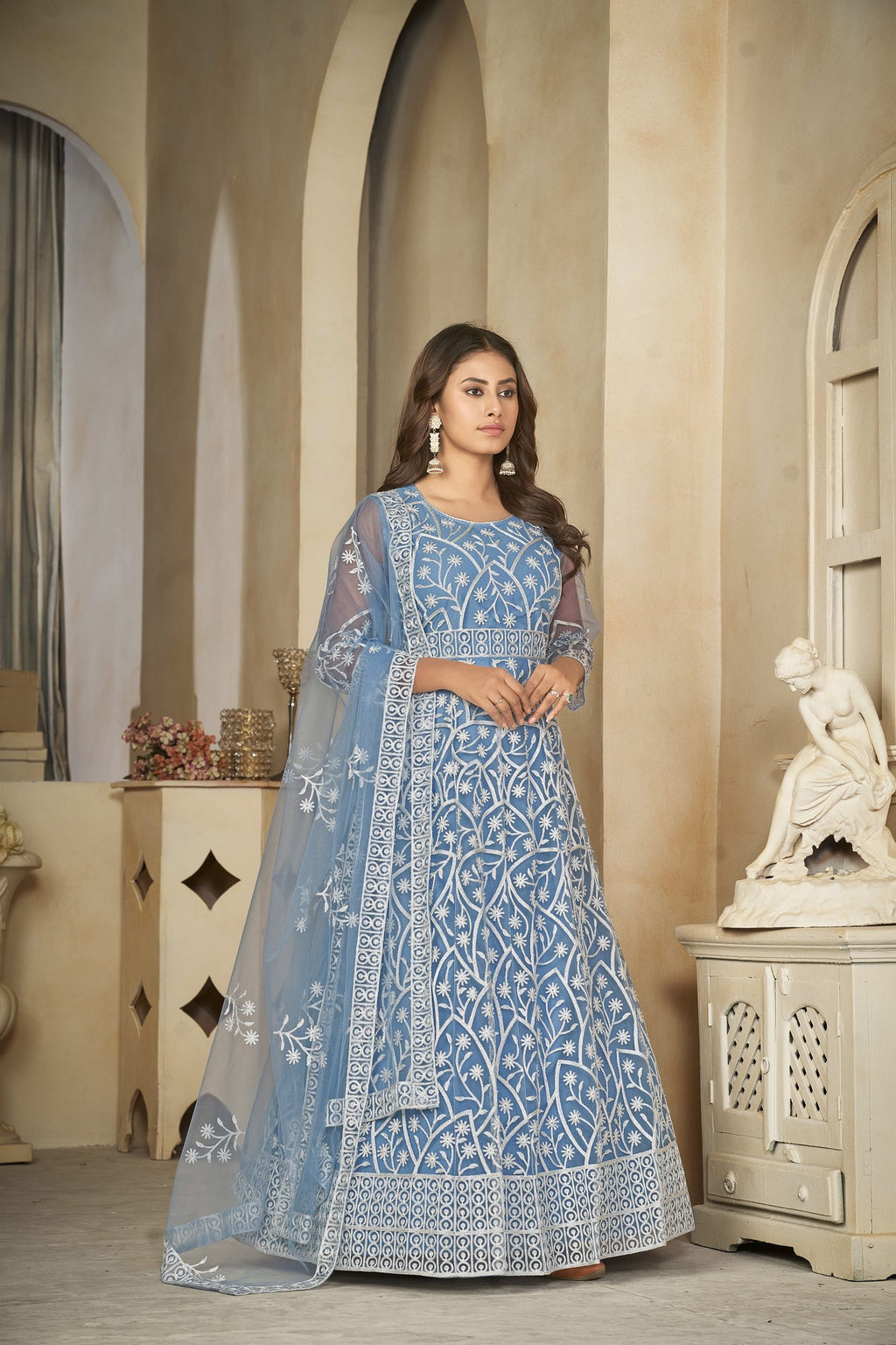 Sky Net Anarkali Suit