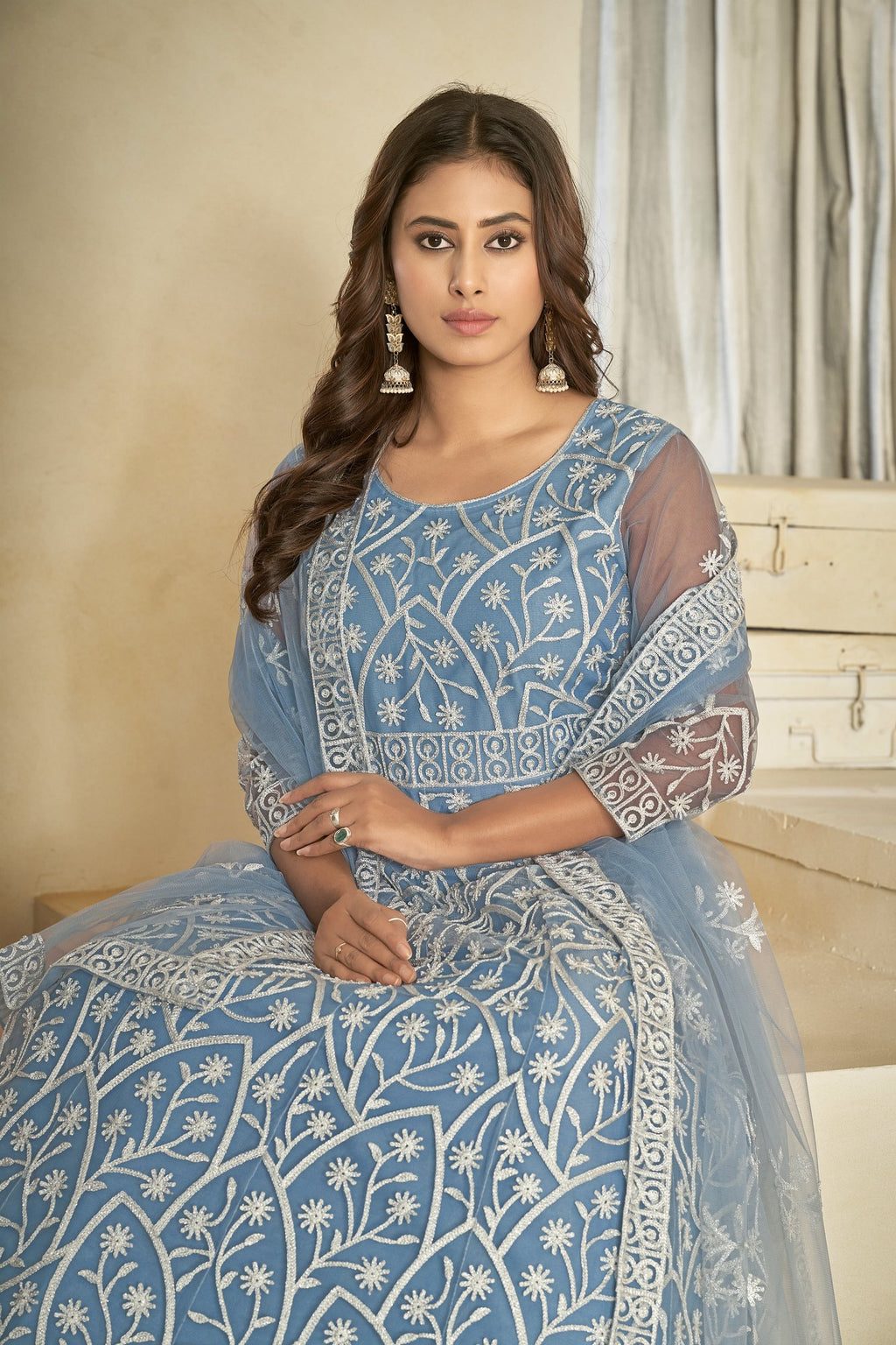 Sky Net Anarkali Suit