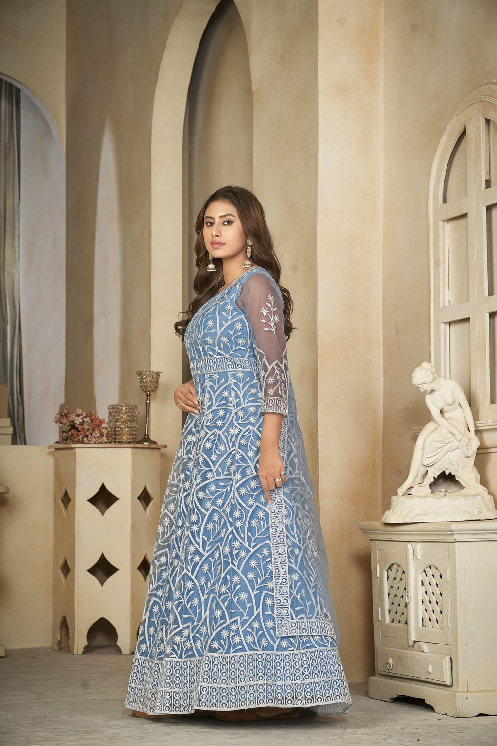 Sky Net Anarkali Suit