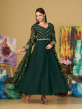 Green Georgette Anarkali Suit