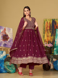 Pink Georgette Anarkali Suit