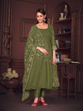 Light Green Georgette Anarkali Suit
