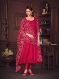 Pink Georgette Anarkali Suit