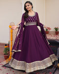 Purple Georgette Anarkali Suit