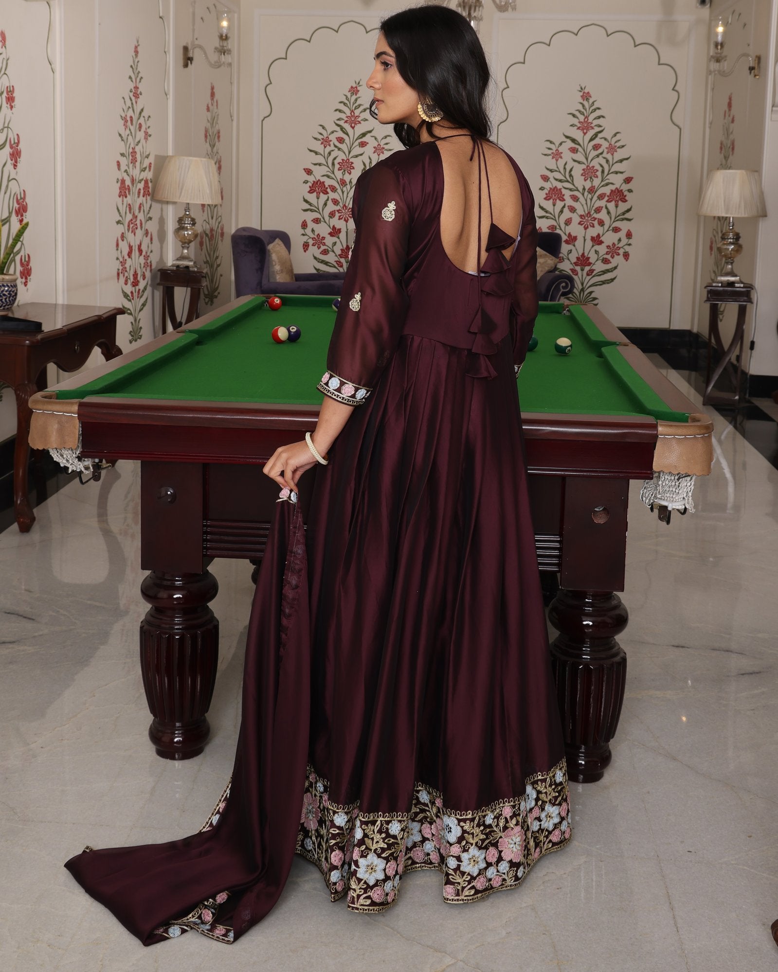 Coffeee Rangoli Silk Anarkali Suit