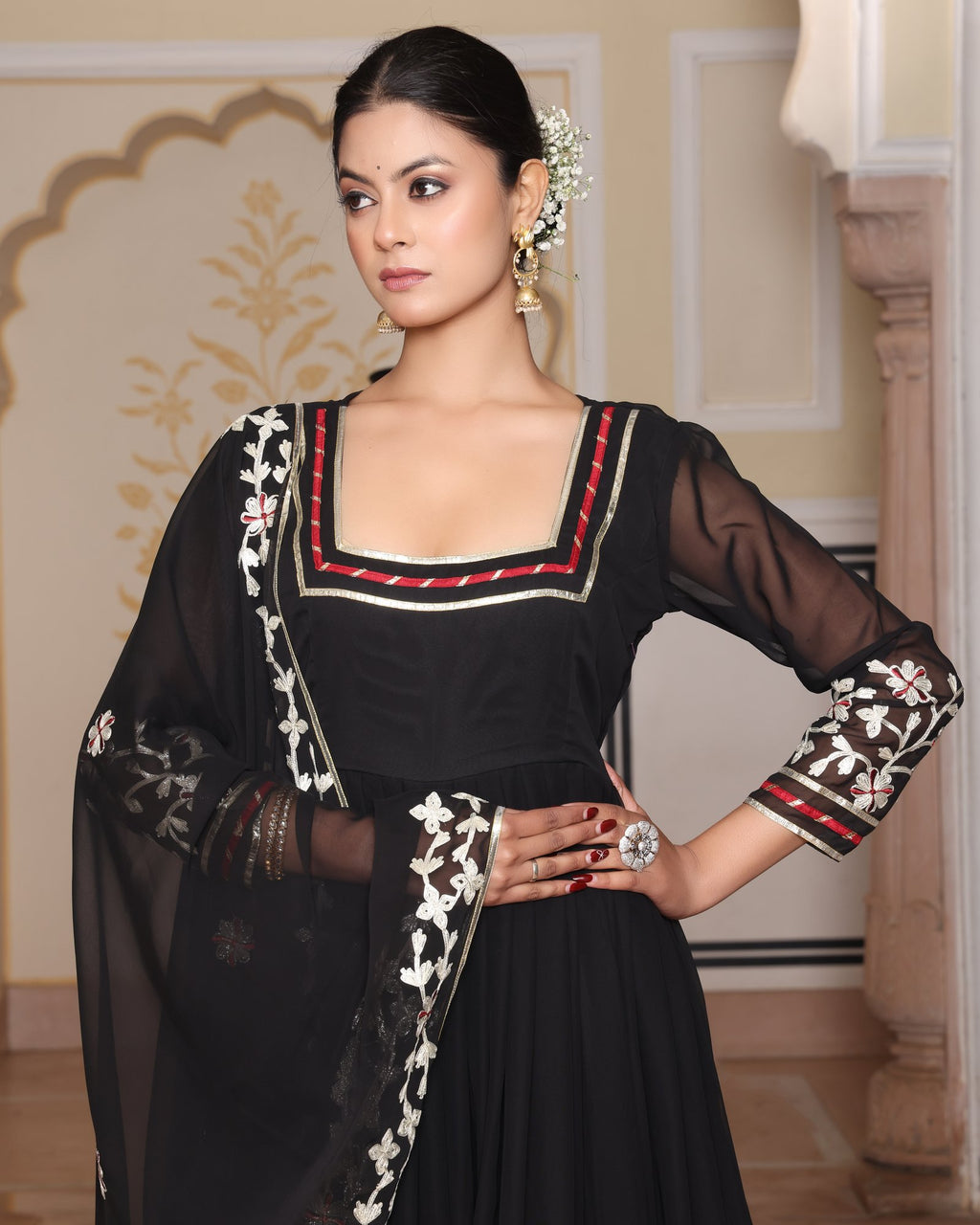 Black Georgette Anarkali Suit