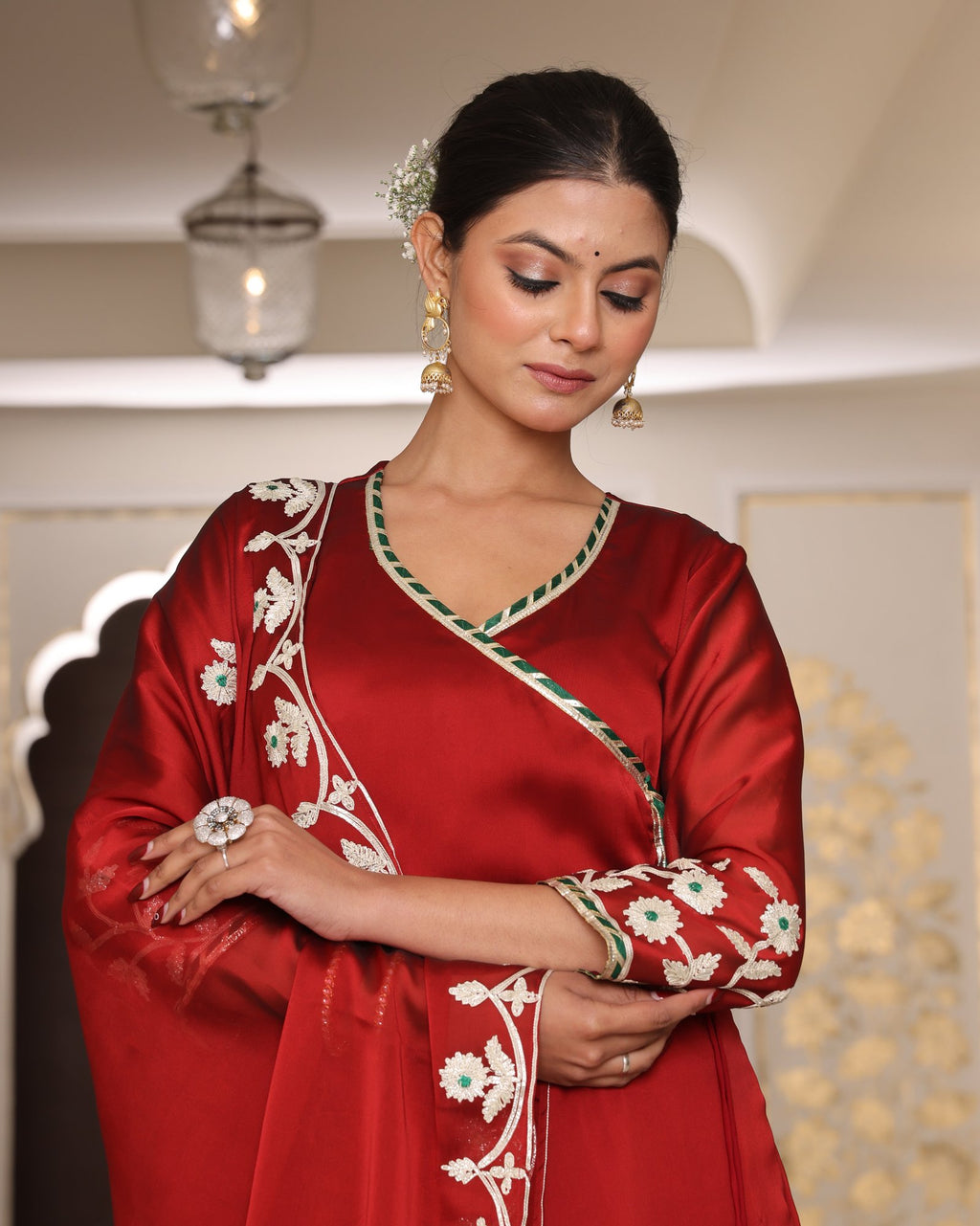Maroon Rangoli Silk Anarkali Suit