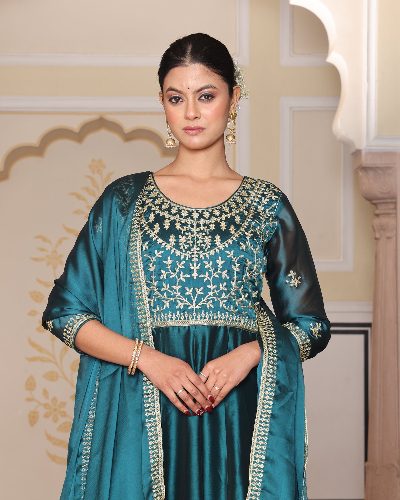 Rama Rangoli Silk Anarkali Suit
