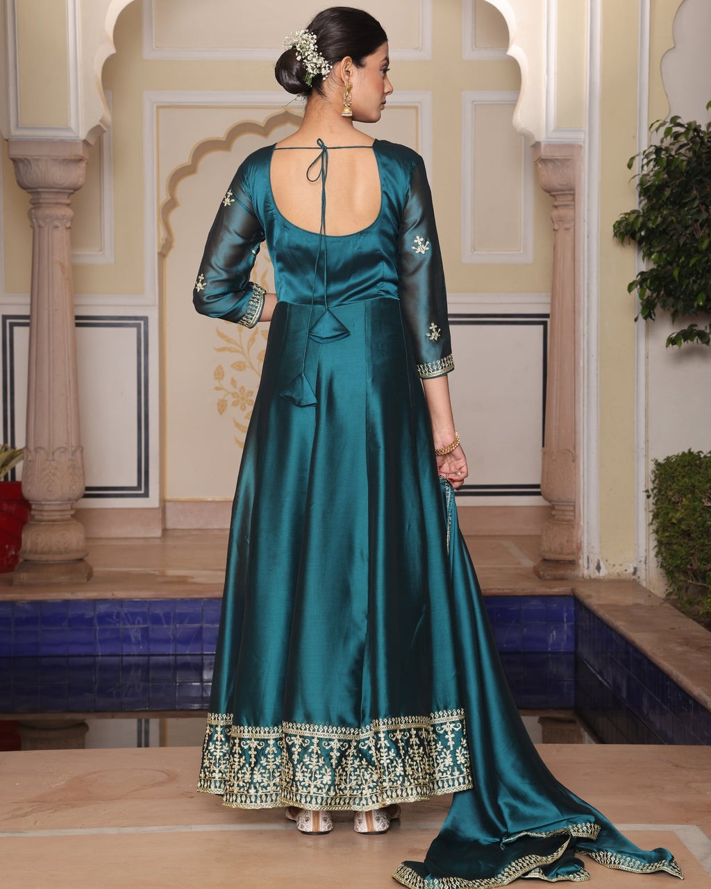 Rama Rangoli Silk Anarkali Suit