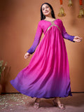 Purple Printed Kurti