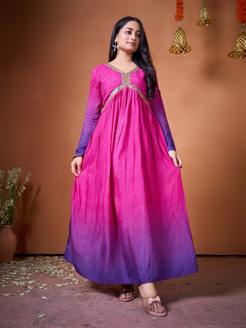 Purple Printed Kurti