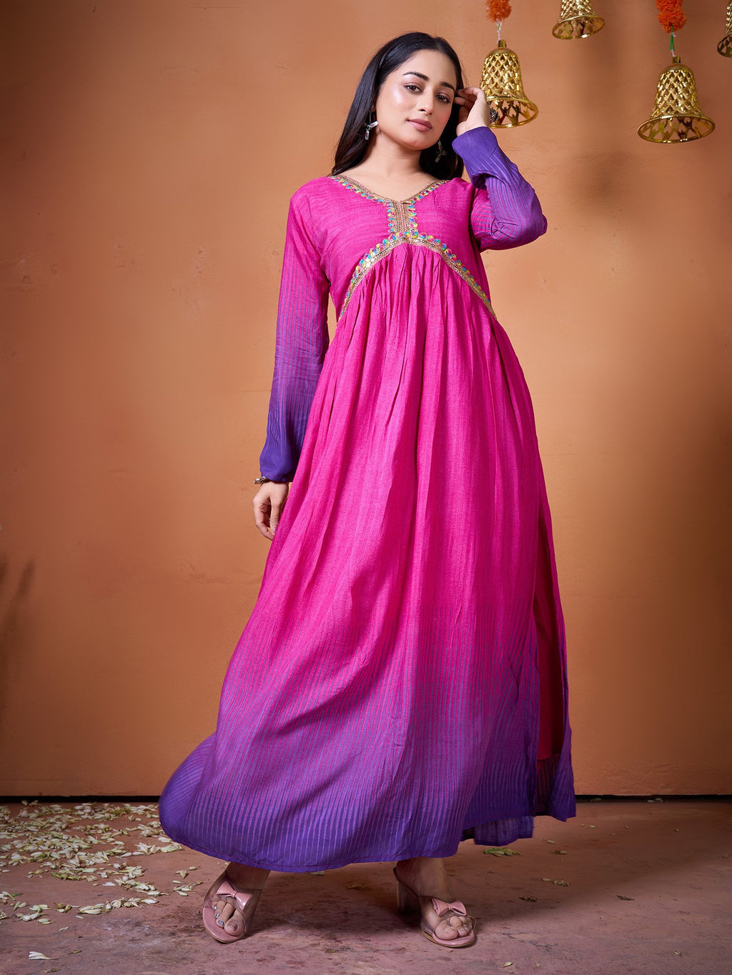 Purple Printed Kurti