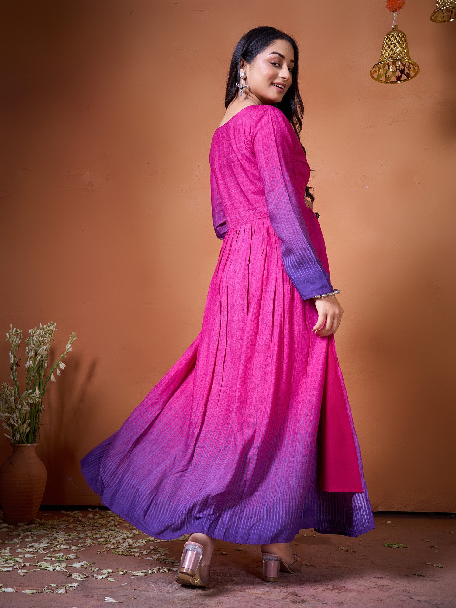 Purple Printed Kurti