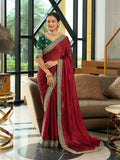 Maroon Rangoli Silk Saree