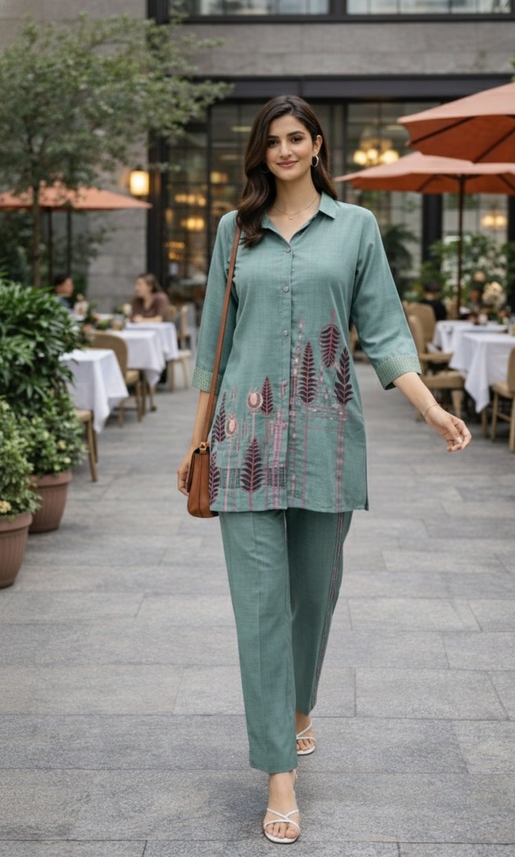 010 Tealgreen Co-ord Set - Atsevam