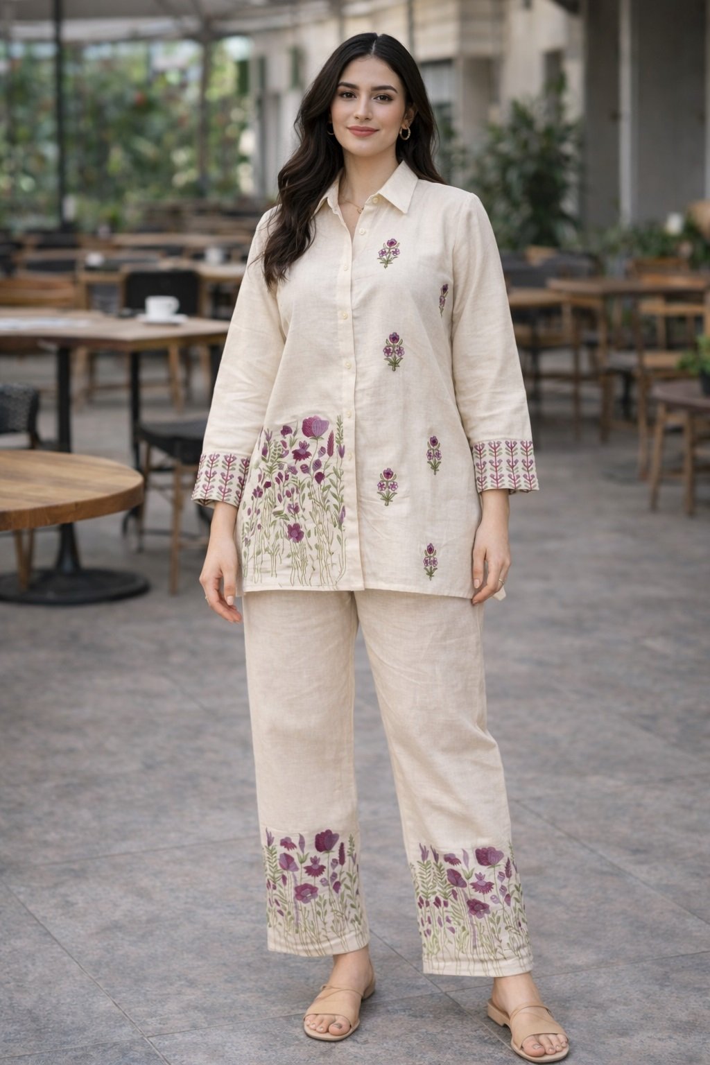 012 White Co-ord Set - Atsevam
