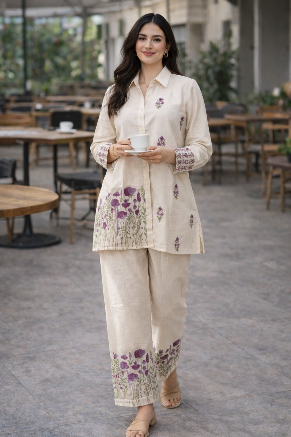 012 White Co-ord Set - Atsevam