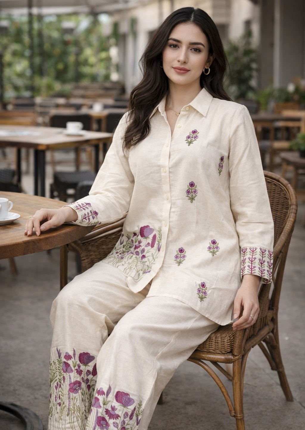 012 White Co-ord Set - Atsevam