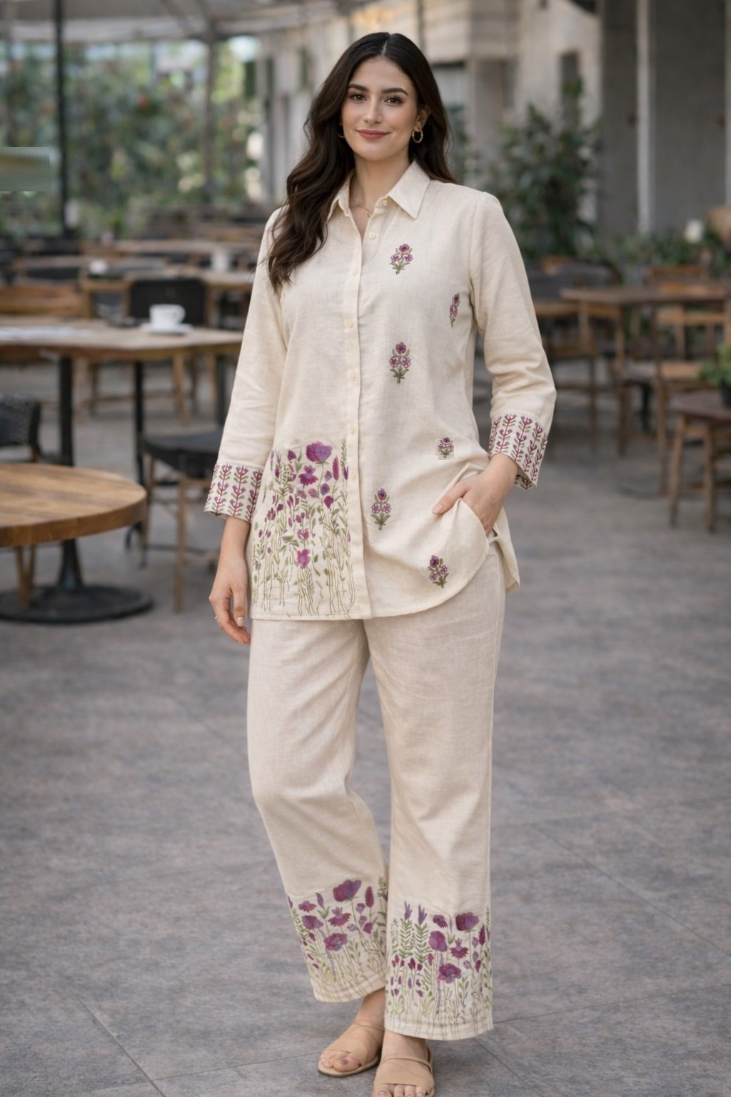 012 White Co-ord Set - Atsevam