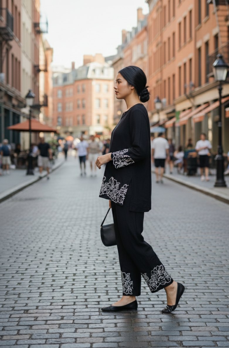 01 Black Co-ord Set - Atsevam