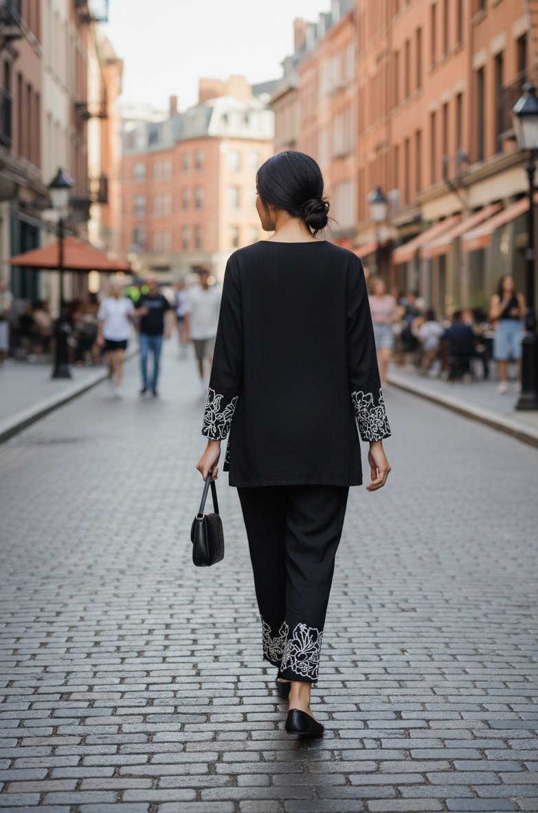 01 Black Co-ord Set - Atsevam