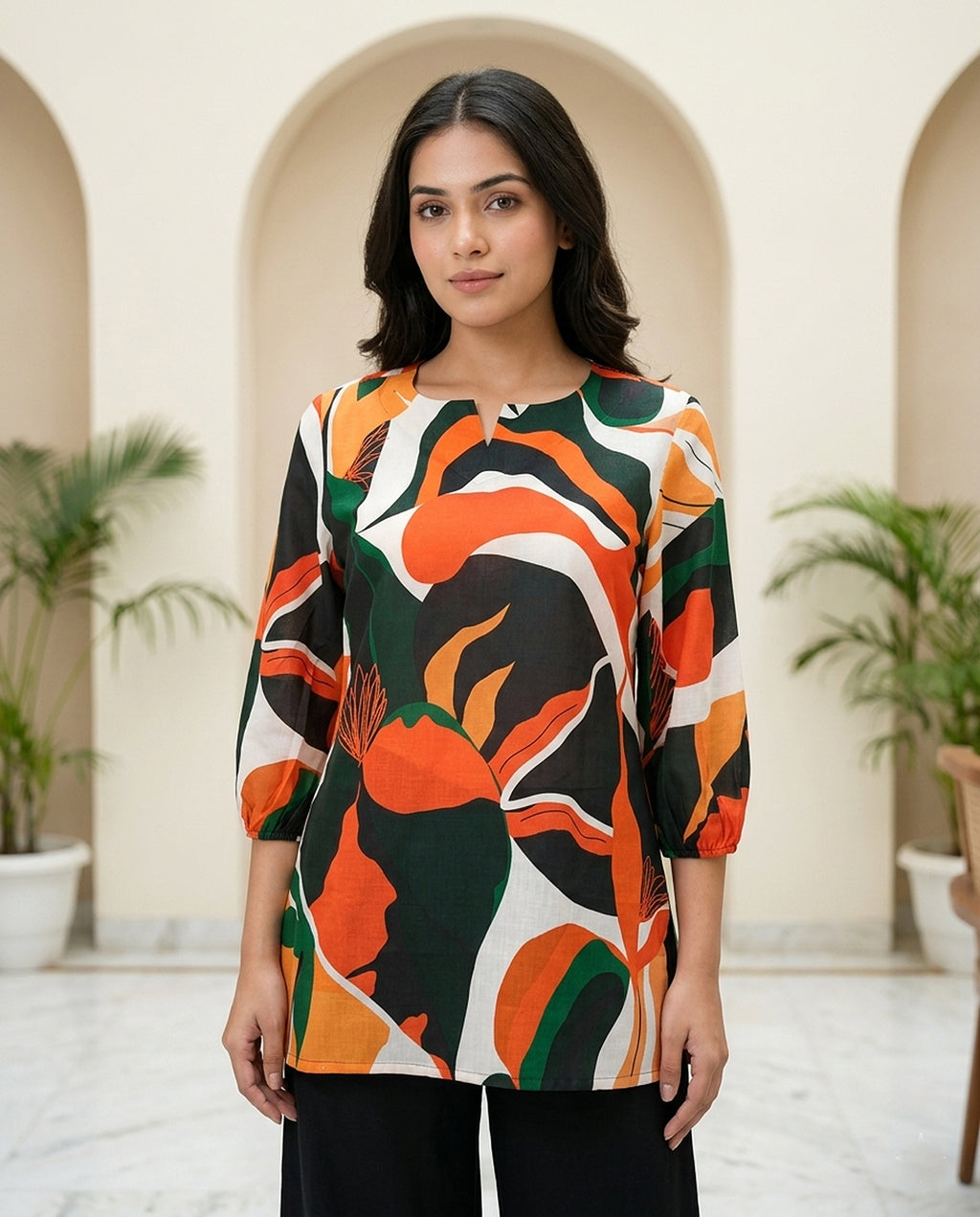 Multicolor Cotton Embroidered Co-ord Set for Women