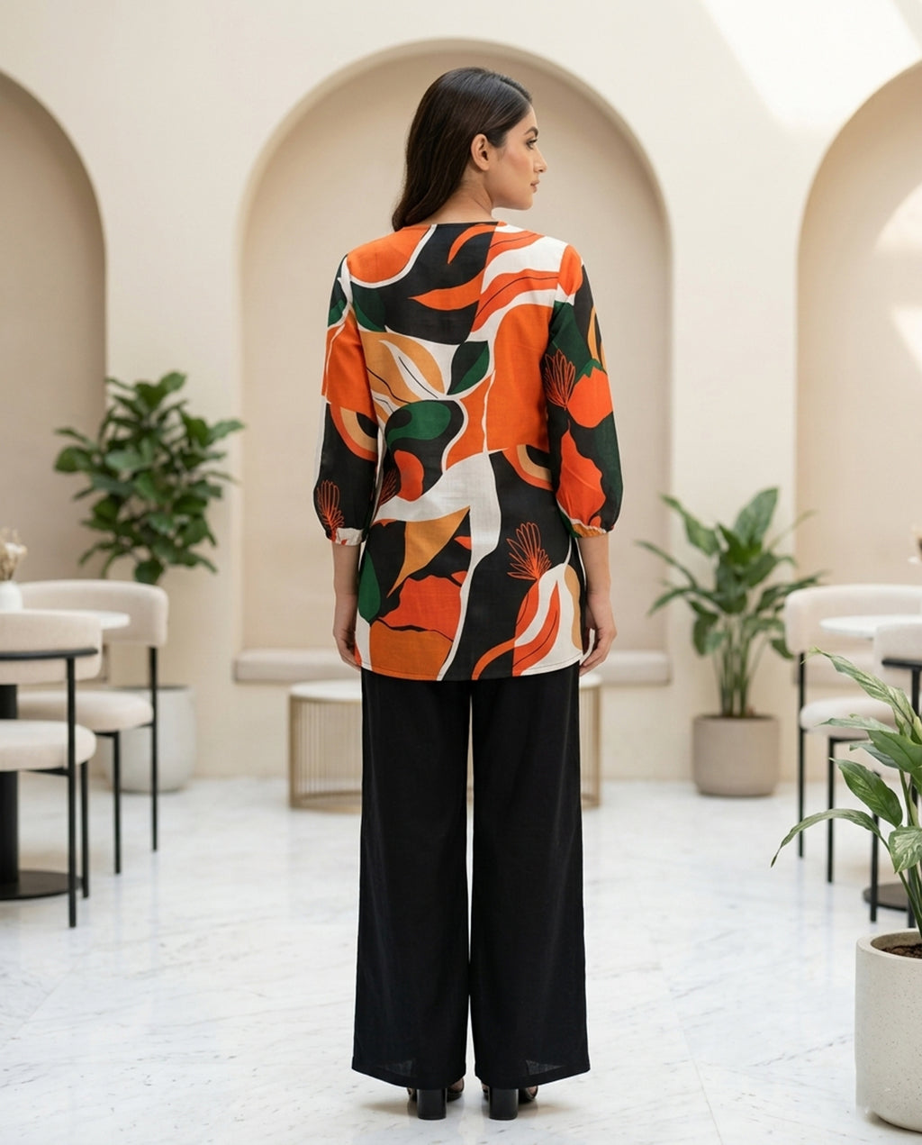Multicolor Cotton Embroidered Co-ord Set for Women