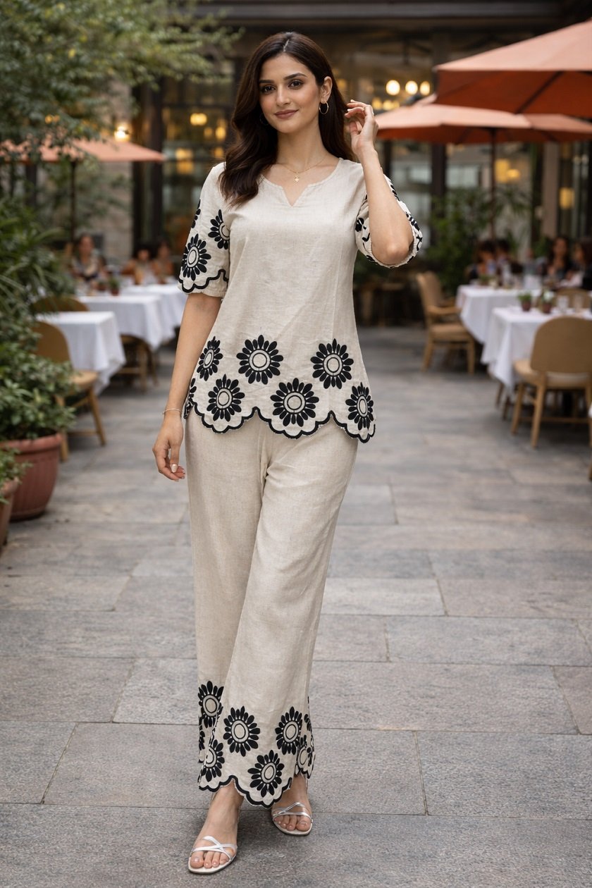 04 White Co-ord Set - Atsevam